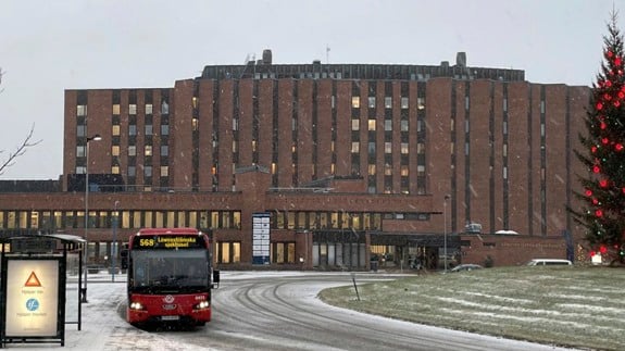 Busshållplats vid Löwenströmska sjukhuset.