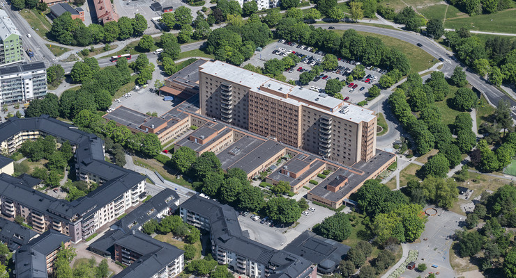 Flygbilder juni 2025 p&aring; Dalens sjukhus