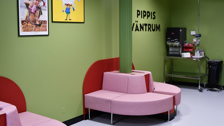 Pippis väntrum, väntrum på barnakuten på Karolinska Huddinge.