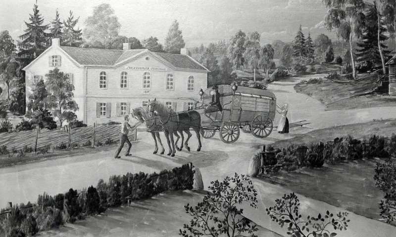 Bilden kommer från Landstingsarkivet bild nr K1:07:11Målning med hästambulansPublicerad i Sting 12/79