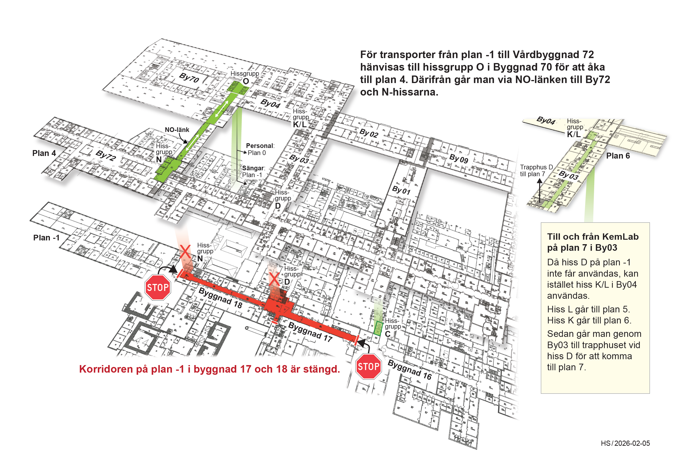 Karta &ouml;ver passage som inte &auml;r till&aring;ten och alternativ v&auml;g