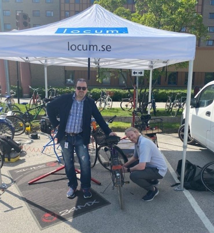 Cykeldag på Dalens sjukhus maj 2023.