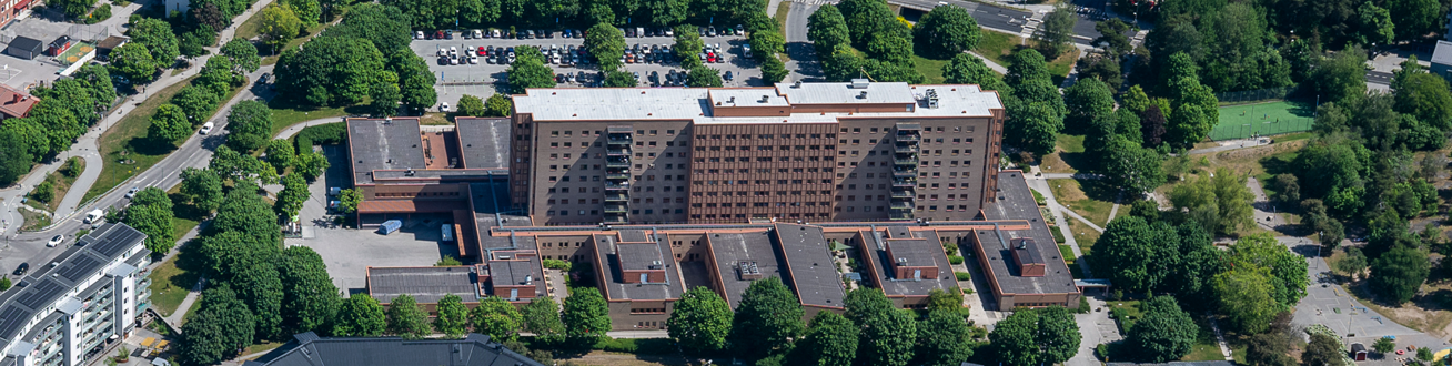 Flygbilder juni 2025 på Dalens sjukhus