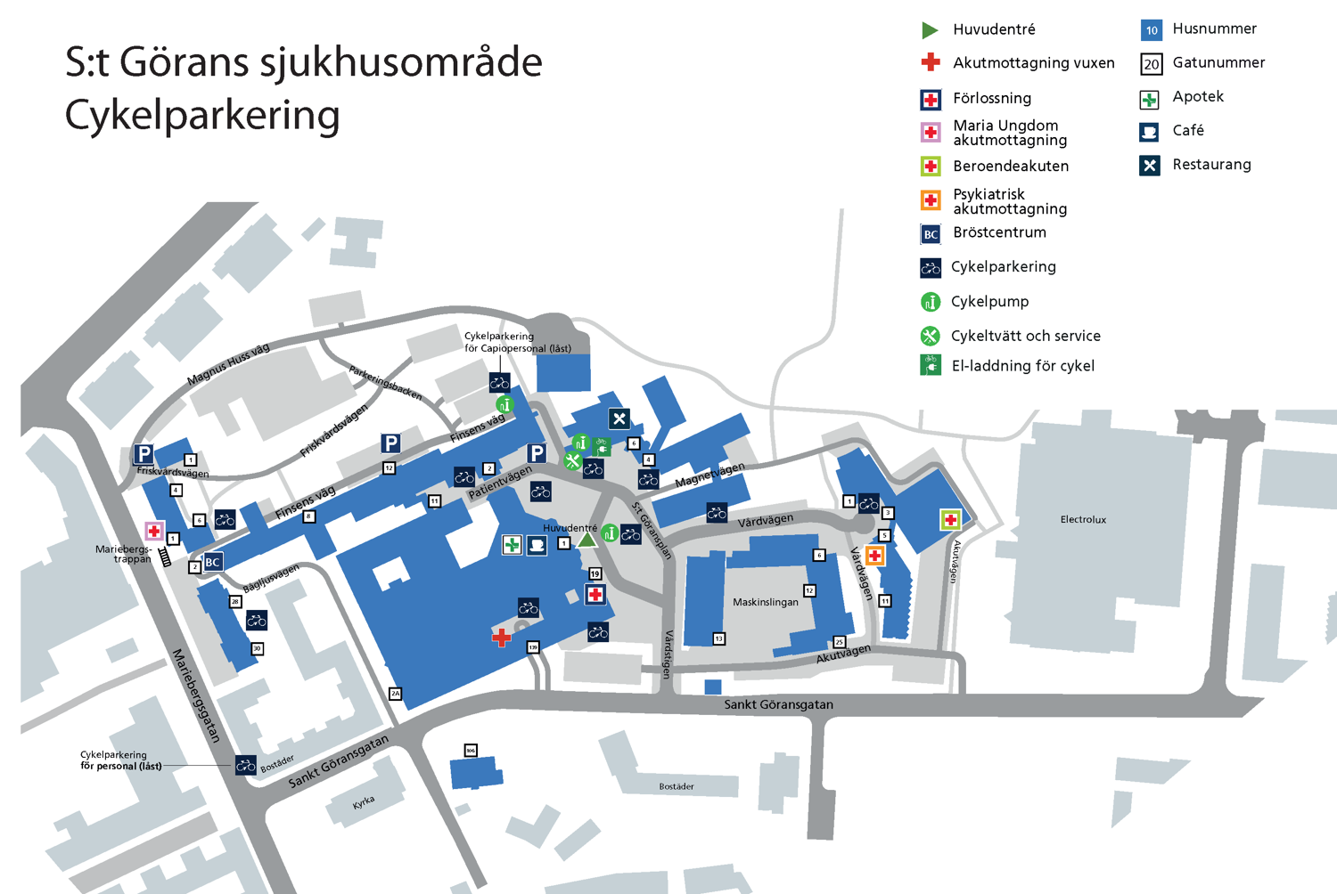 En karta med m&aring;nga byggnader.