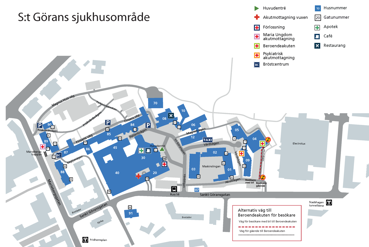 En karta med m&aring;nga byggnader.