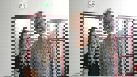 Locums fastighetsförvaltare Frida Wallin och Charlotte Forsberg, verksamhetsledare för Kraftens hus.