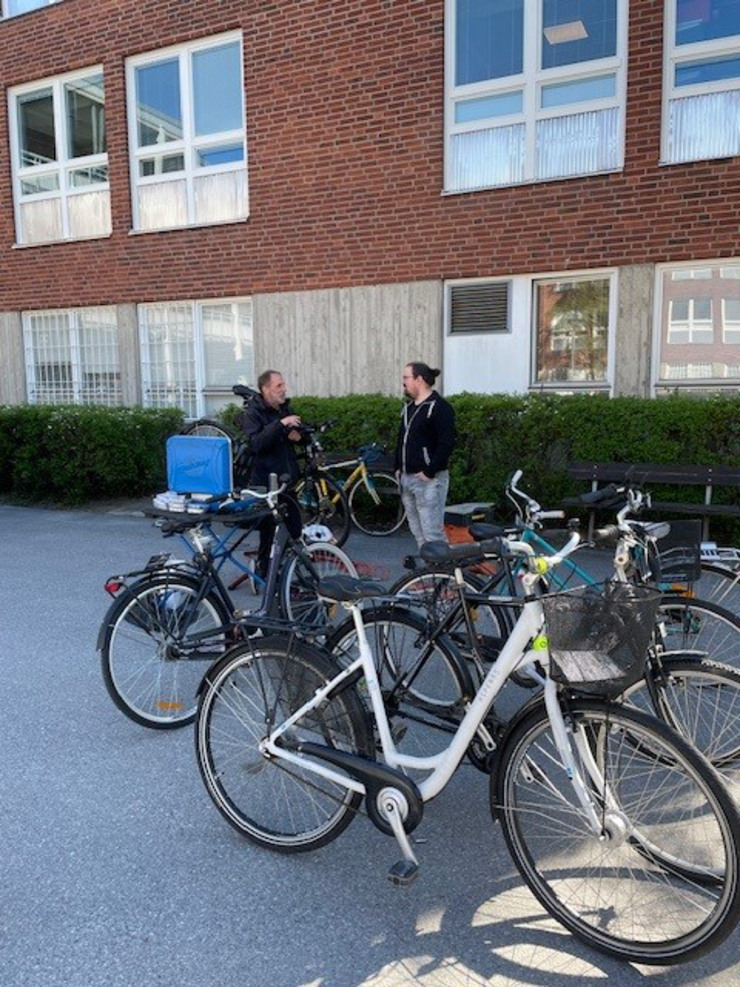 Cykeldag på Handens sjukhus.