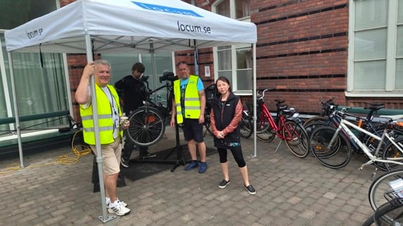 Cykeldag på Serafen med tre Locummedarbetare.
