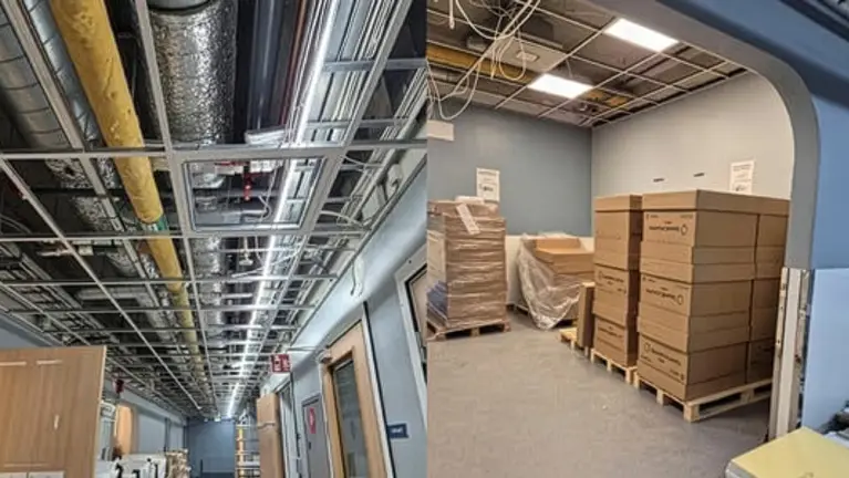 Bilden nedan visar plan 01 i byggnad 09, där ombyggnaden och stambyte av Beroendeakuten.