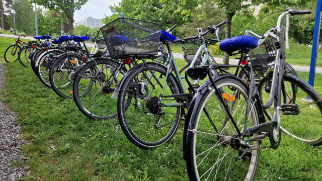 Cykeldag på Jakobsbergs sjukhus.