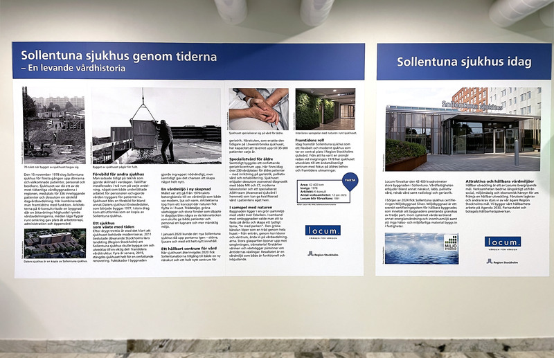 Tapetfoliering med Sollentuna sjukhushistoria.