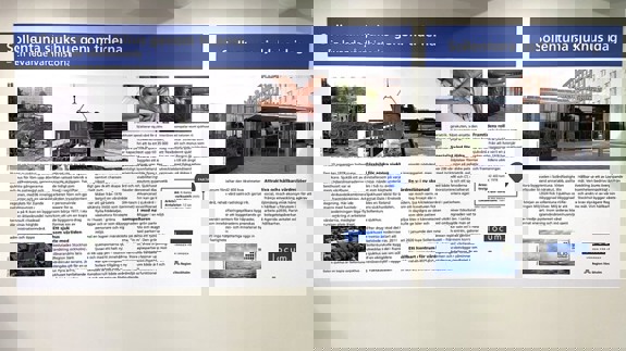 Tapetfoliering med Sollentuna sjukhushistoria.