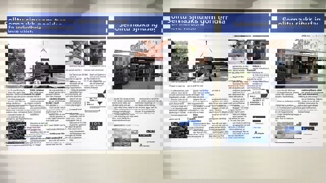 Tapetfoliering med Sollentuna sjukhushistoria.