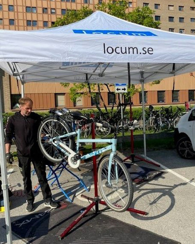 Cykeldag på Dalens sjukhus maj 2023.
