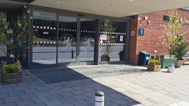 Påskpynt vid Löwenströmska sjukhuset.