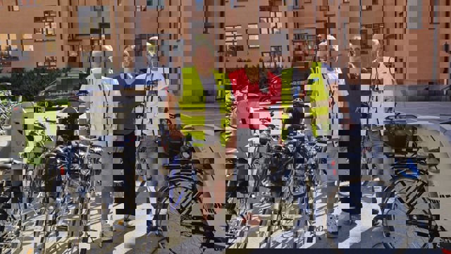 Cykeldag på Maria sjukhus.