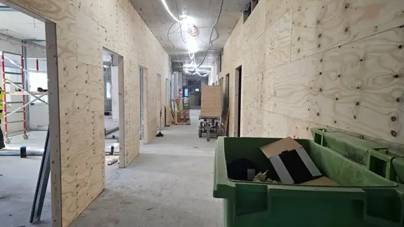 Lokal som är under renovering.