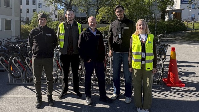 En bild på medarbetare från Locum under cykeldagen på Södersjukhuset 2026