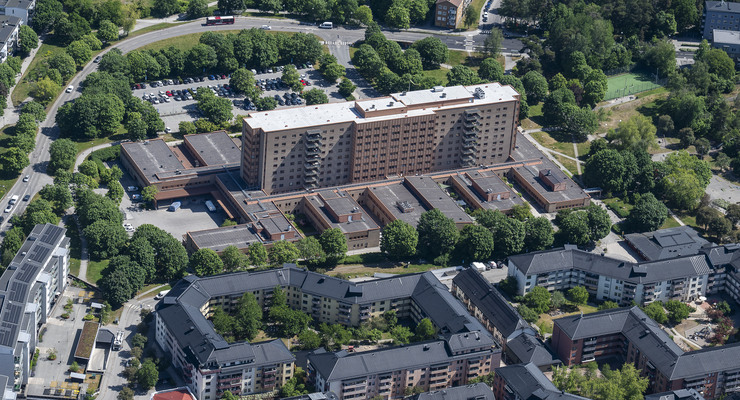 Flygbilder juni 2025 på Dalens sjukhus