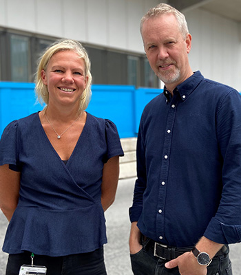 Maria Sundsjöö och David Lundgren från DSAB.