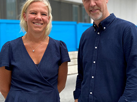 Maria Sundsjöö och David Lundgren från DSAB.