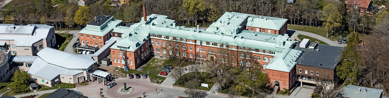 Flygbild över Norrtälje sjukhus