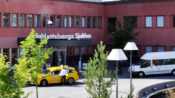 Sabbatsbergs laxrosa sjukhusbyggnad.
