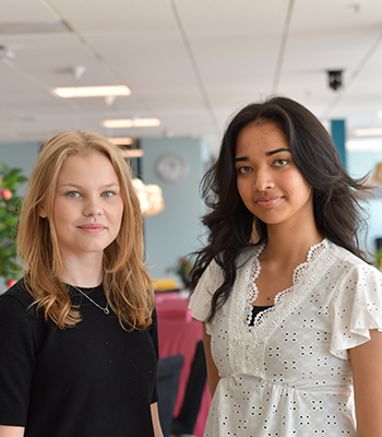 Agnes och Wajiha. 