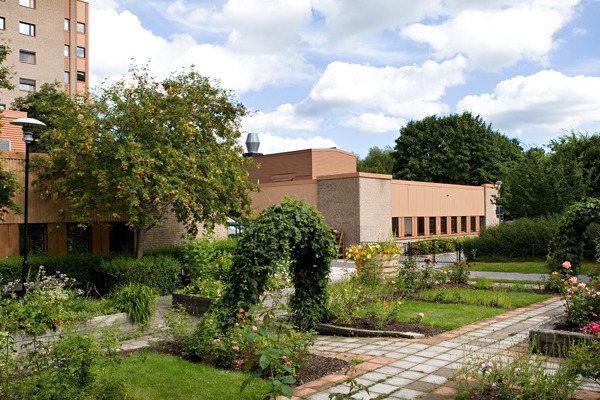 Park vid Dalens sjukhus.