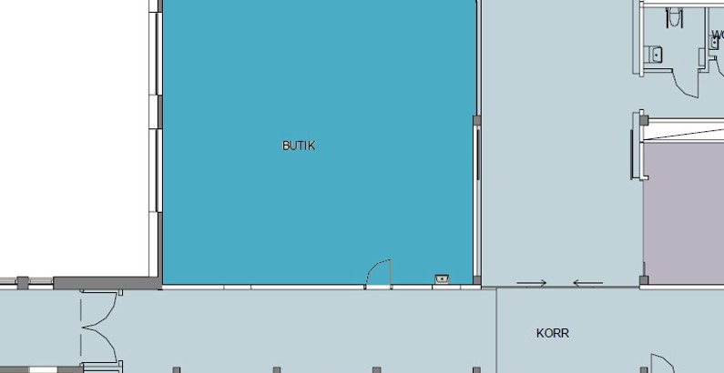 Planritning del av Sollentuna sjukhus