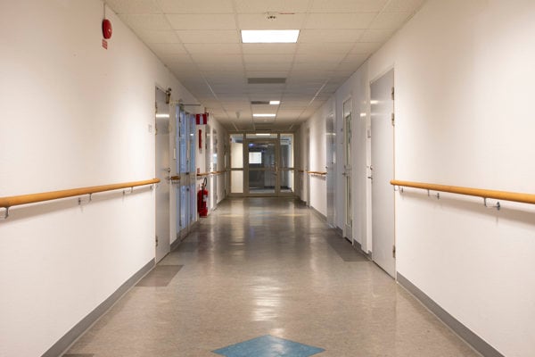 Tom ledig lokal vid Karolinska sjukhuset i Solna. 