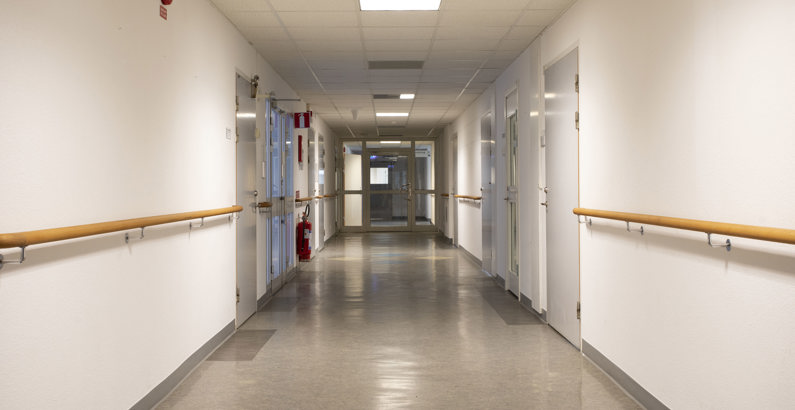 Tom ledig lokal vid Karolinska sjukhuset i Solna. 