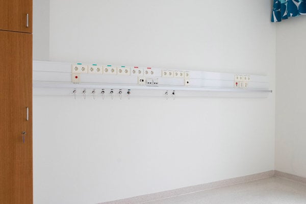 Tom vårdlokal vid Karolinska Solna.