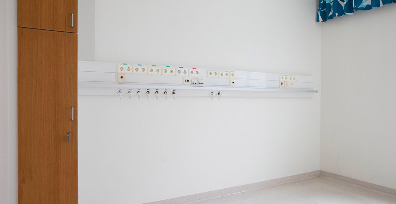 Tom vårdlokal vid Karolinska Solna.